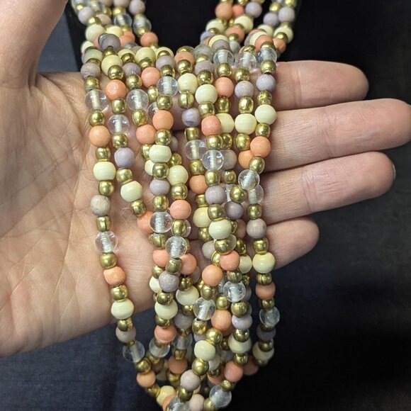 3 for $30  Vintage multistrand beaded necklace | Large hook clasp - Picture 6 of 7